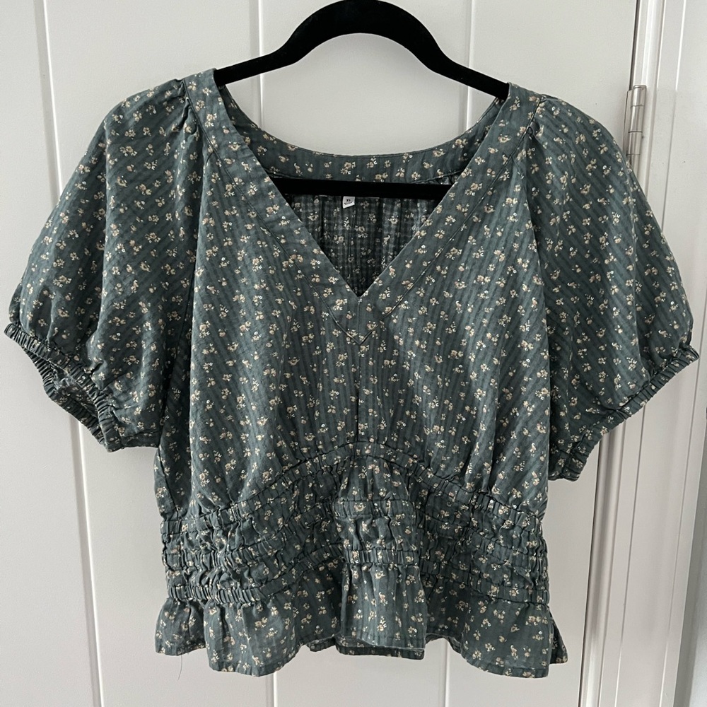 Madewell floral blouse